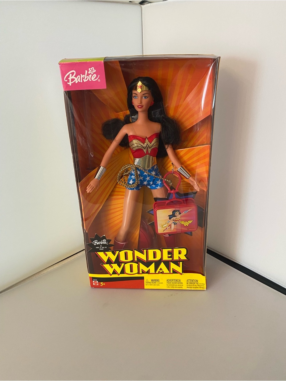 NWT Barbie Wonder Woman Doll Set - Red, Blue, Gold in box